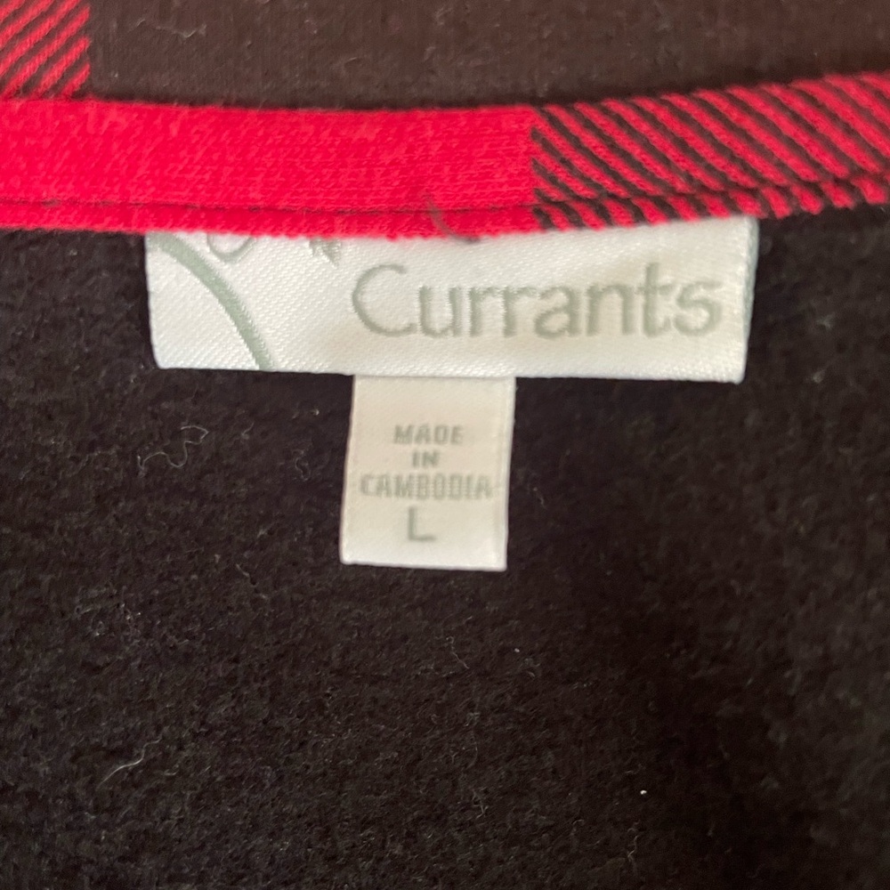 Currants Checked Flannel Jacket, Size L - Picture 8 of 10